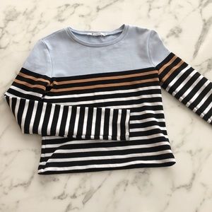 T Alexander Wang long sleeve cropped Tee SZ S